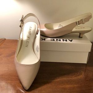 Anne Klein sling back pumps in taupe